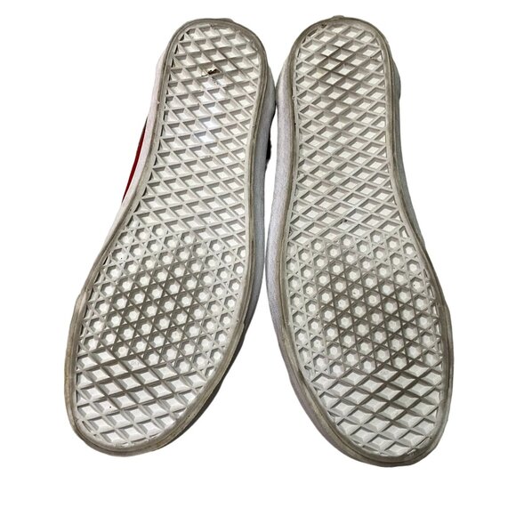 VANS BOLD NI SNEAKERS SHOES SZ 10 RACING RED SUEDE RUBBER SKATER SURFER MENS - Picture 5 of 6